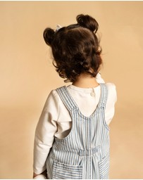 Fox & Finch - Winter Vacay Stripe Denim Overalls