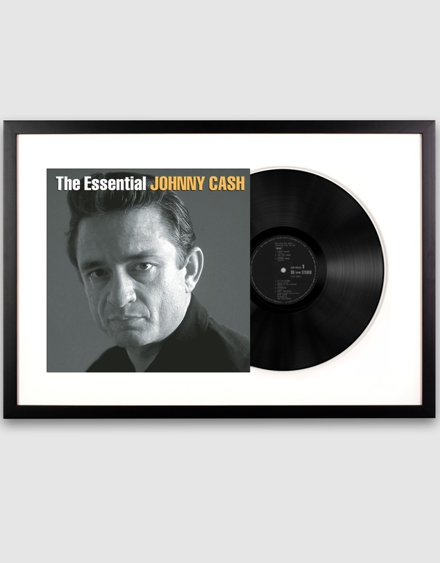 iWorld - Framed Johnny Cash the Essential Johnny Cash Vinyl Album Art