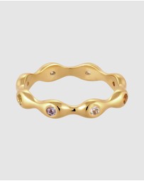 Elli Jewelry - Ring Tanzanite Gemstone Statement 925 Sterling Silver Vermeil