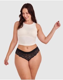 Bras N Things - Audrey Brazilian Knicker - Black