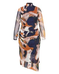 City Chic - Zia Print Ruched Dress