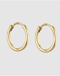 Elli Jewelry - Earrings Hoops 925 Sterling Silver Gold-Plated