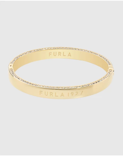 Furla - Furla 1927 Crystal Gold-Tone Bangle Bracelet