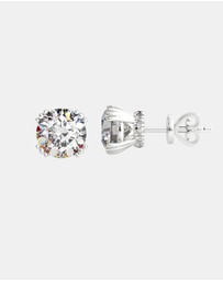 Georgini - Georgini Elegant Essentials 6.5mm Round Hidden Halo Stud Silver
