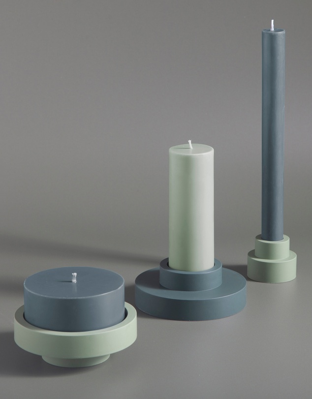 porter green - escc large pillar candle soy-blend unscented candles