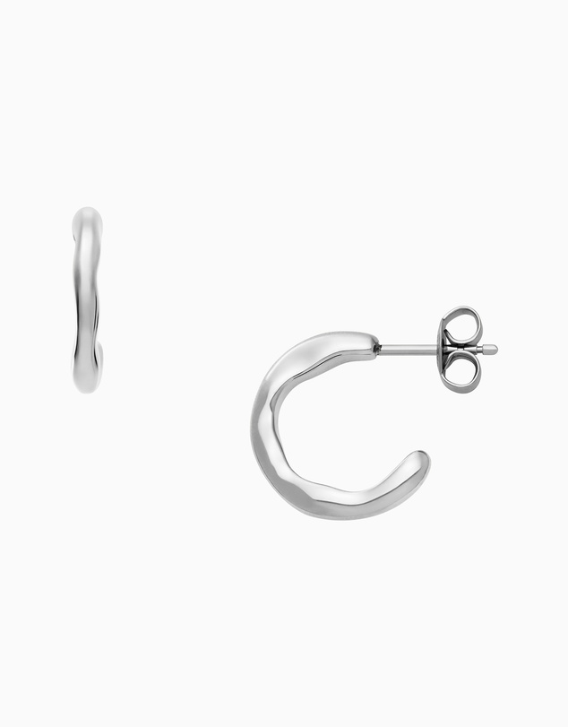 Skagen - Moderne Stak Silver Tone Earring