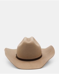 Morgan & Taylor - Marlowe Wool Cowboy Fedora in Beige