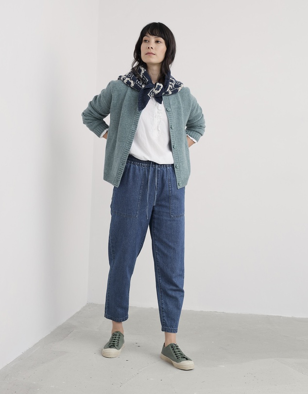 Seasalt - Seasalt Cornwall Blue Coweth Buttoned Cardigan