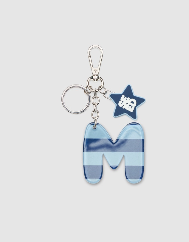 Seed Heritage - BLUE STRIPE INITIAL KEYRING