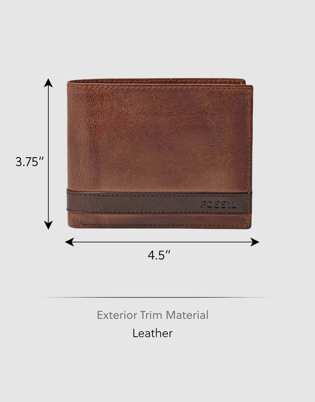 Fossil - Quinn Brown Large Coin Pocket Bifold