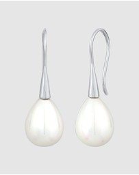 Elli Jewelry - Earrings Drop Classic with Shell Core Beads in 925 Sterling Silver