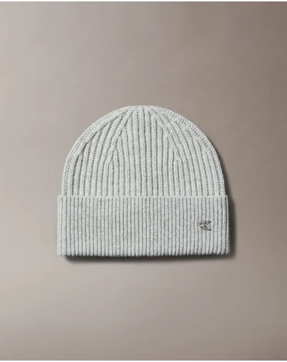 Calvin Klein - Wool Blend Signature Logo Beanie