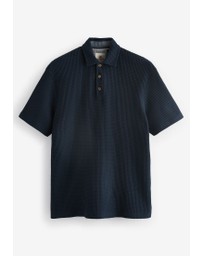 NEXT - Textured Waffle Polo Shirt