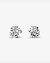 Michael Hill - 0.15 Carat TW Diamond Knots Stud Earrings in Sterling Silver