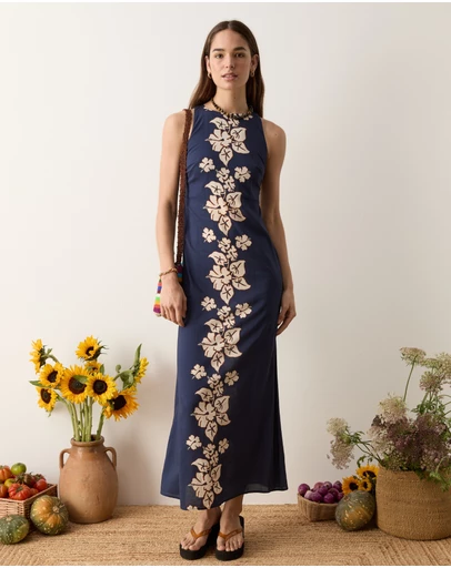 BOTEH - Palmetto Column Maxi Dress