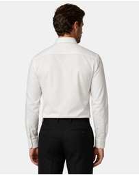 Henry Bucks - HENRY SARTORIAL Easy Care Cotton Shirt WHITE