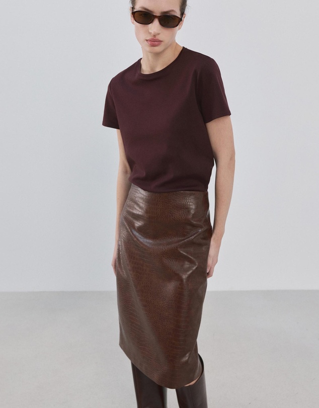 M.N.G - Short-Sleeved Cotton T-Shirt