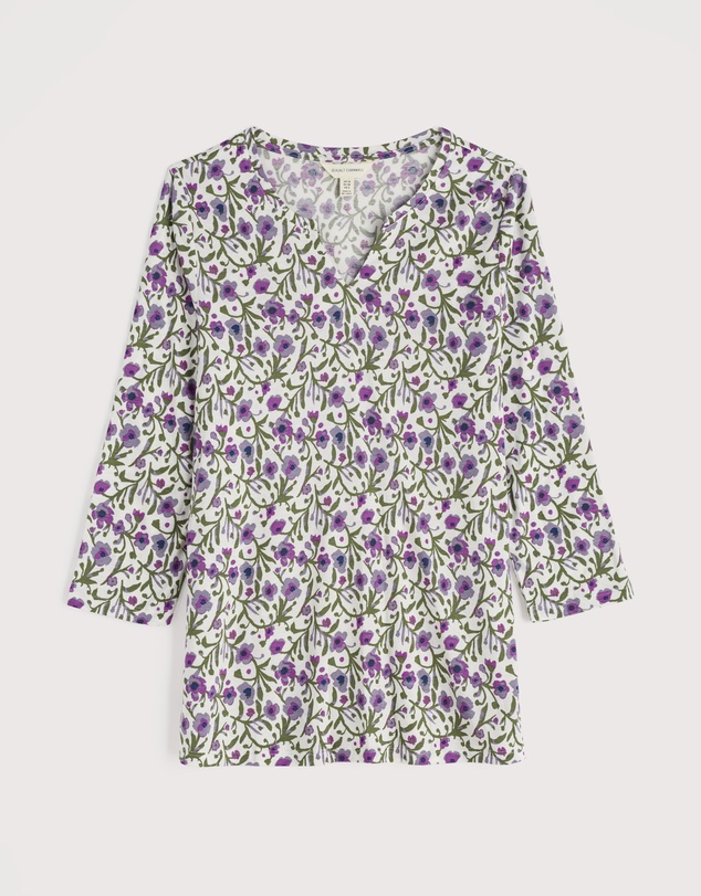 Seasalt - Seasalt Cornwall Multi Kellow 3/4 Sleeve Jersey Top