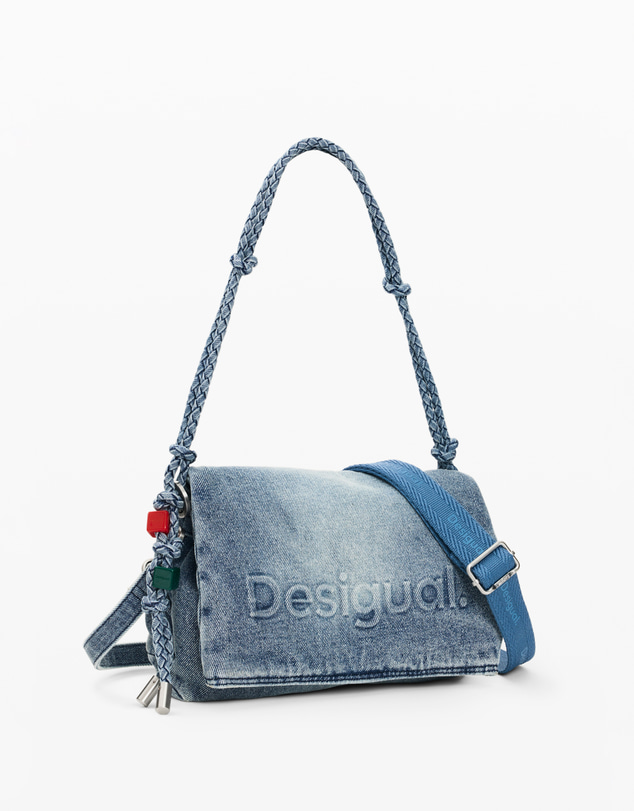 Desigual - Medium denim charms bag