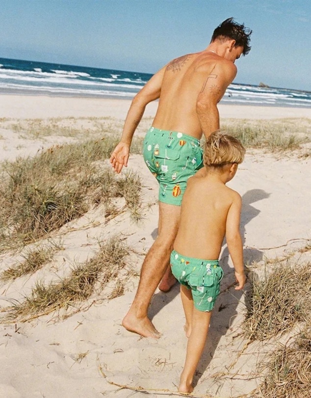 Skwosh - In The Hole Kids Swim Shorts in Golfing Green