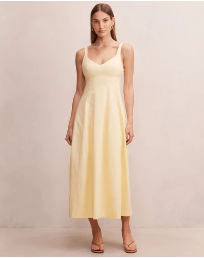 Forever New - Chessy Seamed Cotton Midi Dress