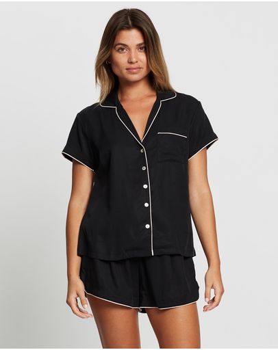 Black with Blush Piping