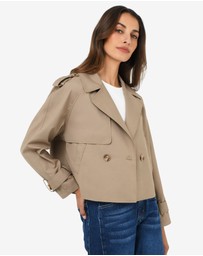 Forcast - Collins Cropped Trench Coat