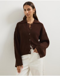 Atmos&Here - Nia Textured Knit Cardigan