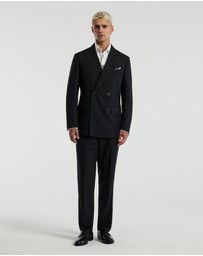 Calibre - Wool Double-Breasted Blazer Black
