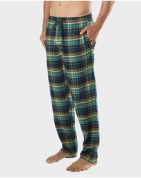 Mitch Dowd - Mens Paddy Plaid Bamboo Pyjama Pants - Green