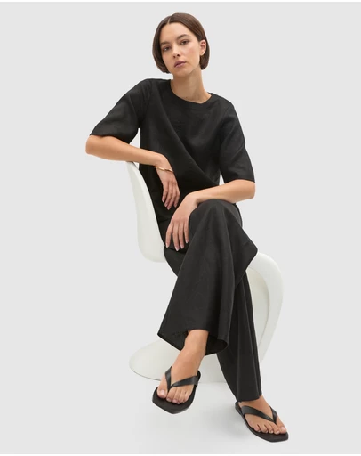 Seed Heritage - Core Linen Easy Wide Leg Pant