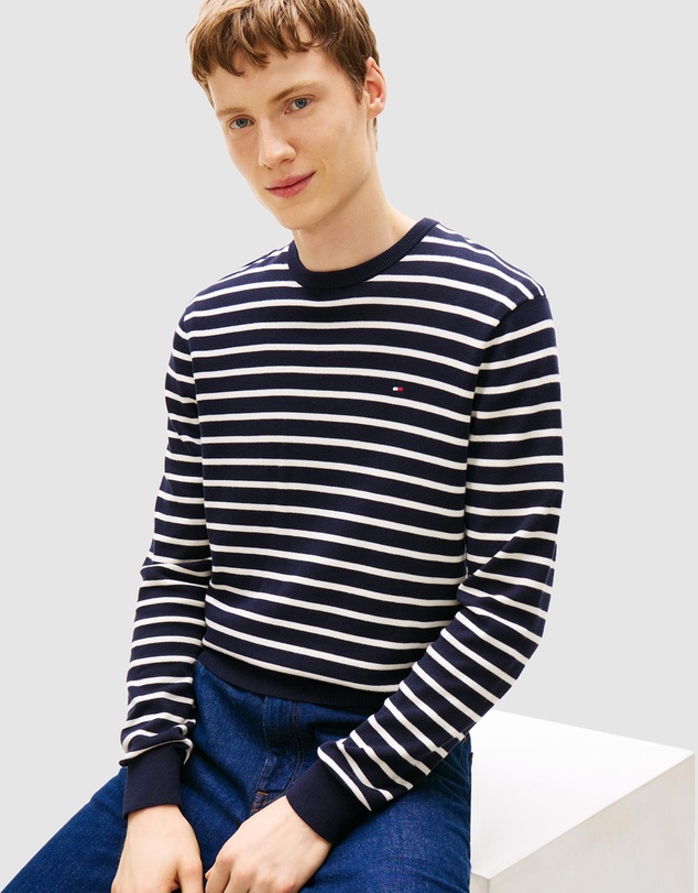 Tommy Hilfiger - Flag Embroidery Crew Neck Jumper