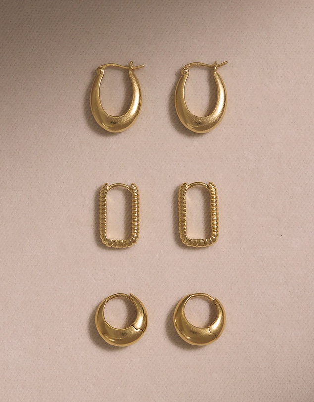 Kirstin Ash - Indigo Hoops Small