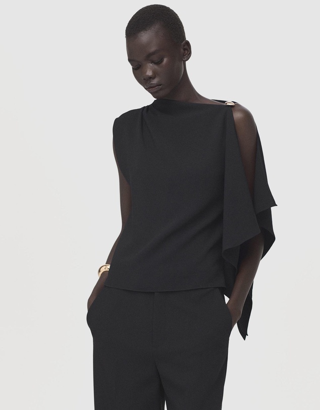 M.N.G - Blouse With Asymmetrical Neckline