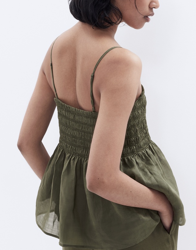 UNISON - Ramie Shirred Top
