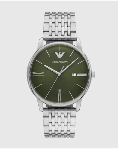 Emporio Armani - Silver Tone Analogue Watch