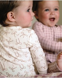 Kynd Baby - Day Or Night Onesie in Ivory Bow