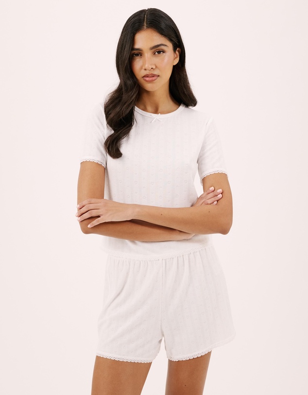 Atmos&Here - Nora Pointelle T-Shirt Shorts Set