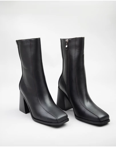RAID - Jacker high block heeled boots in black