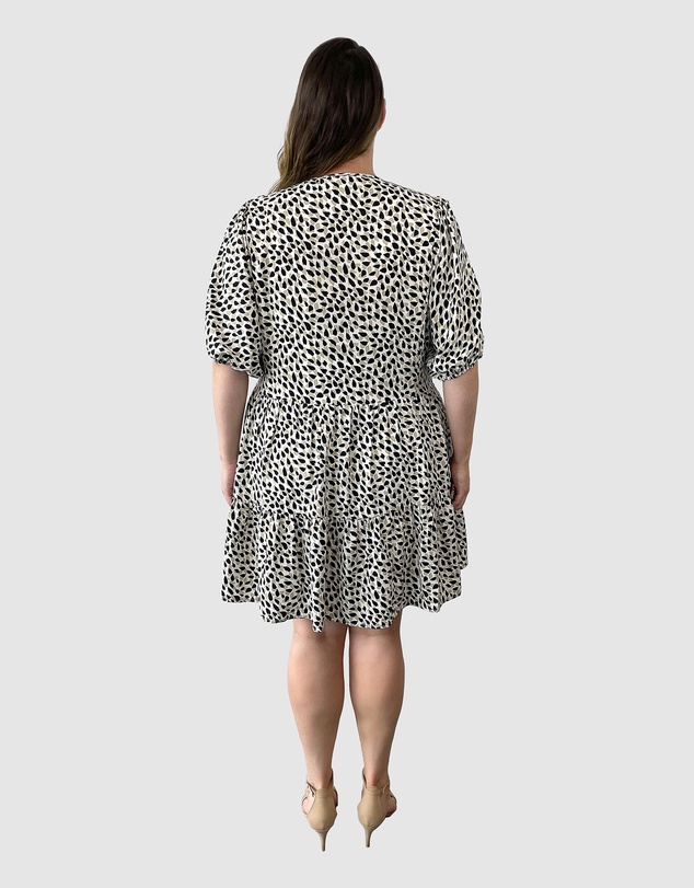 Love Your Wardrobe - Ocelot Spot Tiered Dress