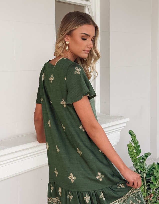 Esther & Co - Kalea Dress - Khaki Print