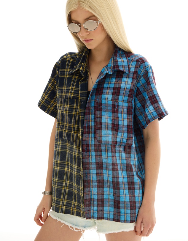 THE TALES - The Tales Half n Half Flannel Camp Shirt