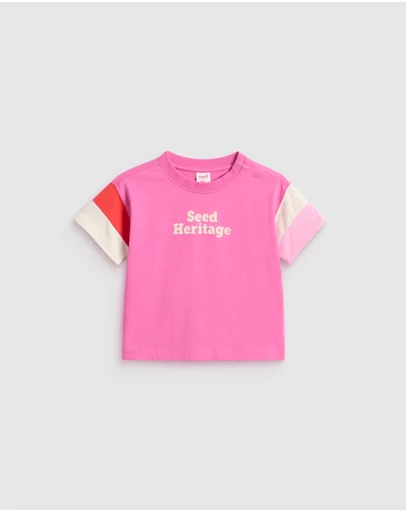 Seed Heritage - Panelled Retro Logo Tee