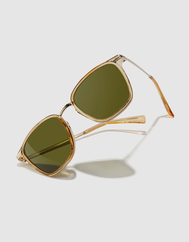 Hawkers Co - HAWKERS - Champagne Juniper Green INK Sunglasses for Men and Women UV400