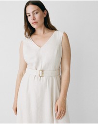 M.N.G - Laura Belt Linen Dress