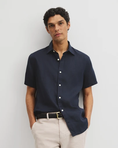 Country Road - Regular Fit Short Sleeve Linen Shirt
