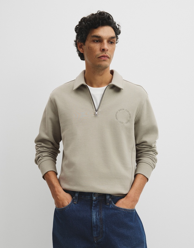 Country Road - Australian Cotton Long Sleeve Folded Collar Sweat