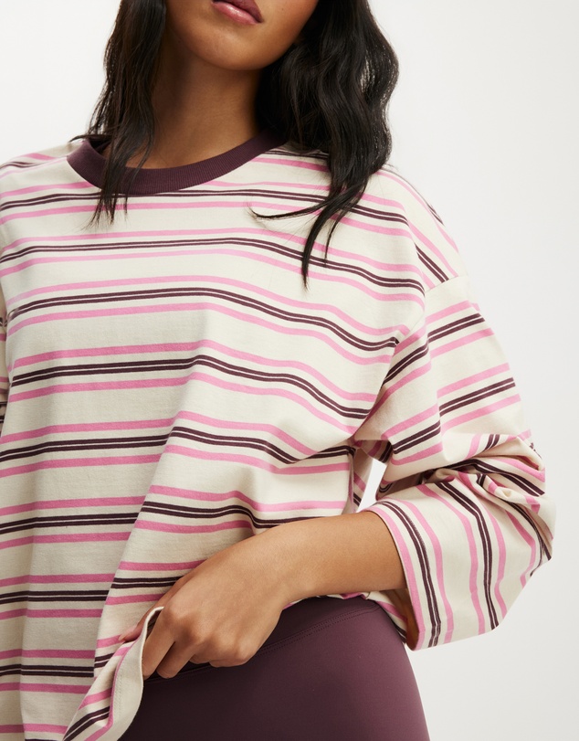 Cotton On Body Active - Long Sleeve Graphic Crew Sweatshirt