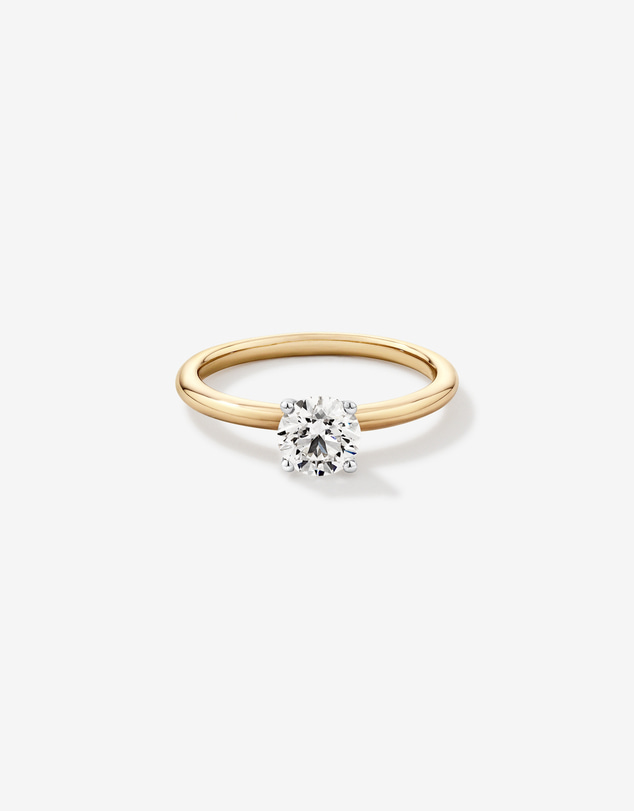 Michael Hill - 0.70 Carat TW Round Brilliant Laboratory-Grown Diamond Solitaire Engagement Ring in 14kt Yellow and White Gold