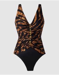 Miraclesuit Swimwear  - Raya de Safari Charmer V Neck Tummy Control Swimsuit